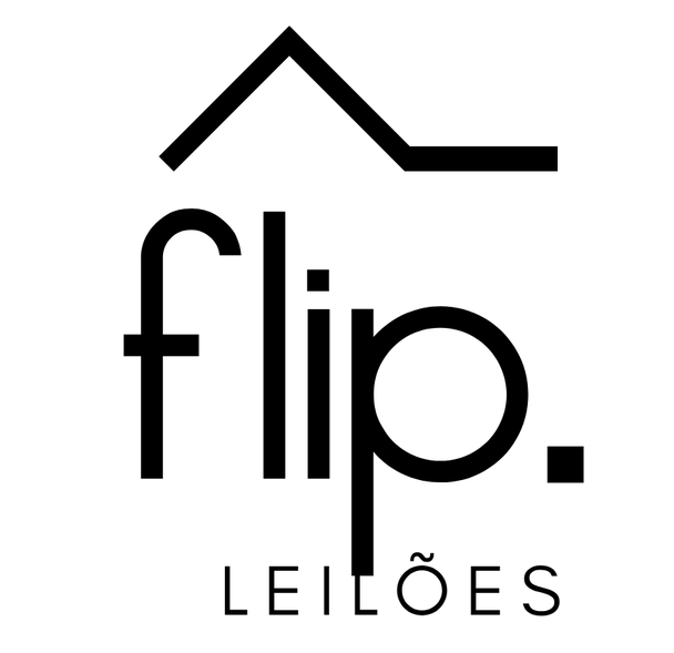 Logo da Flip Leilões em preto.